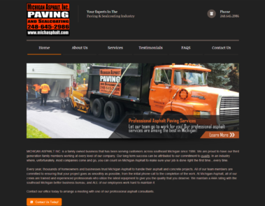 Michigan Asphalt Inc Website